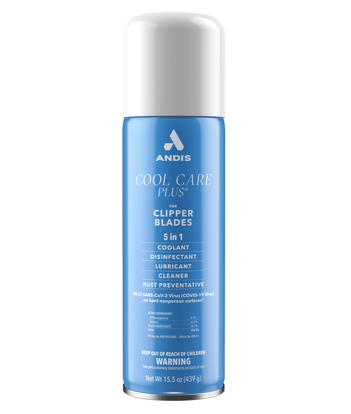 Andis Cool Care Plus Coolant, Disinfectant, Lubricant, & Rust-Preventative Cleaning Spray