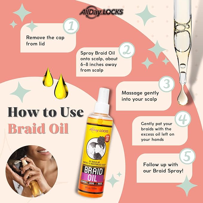 AllDay Locks Braid Oil - 8oz
