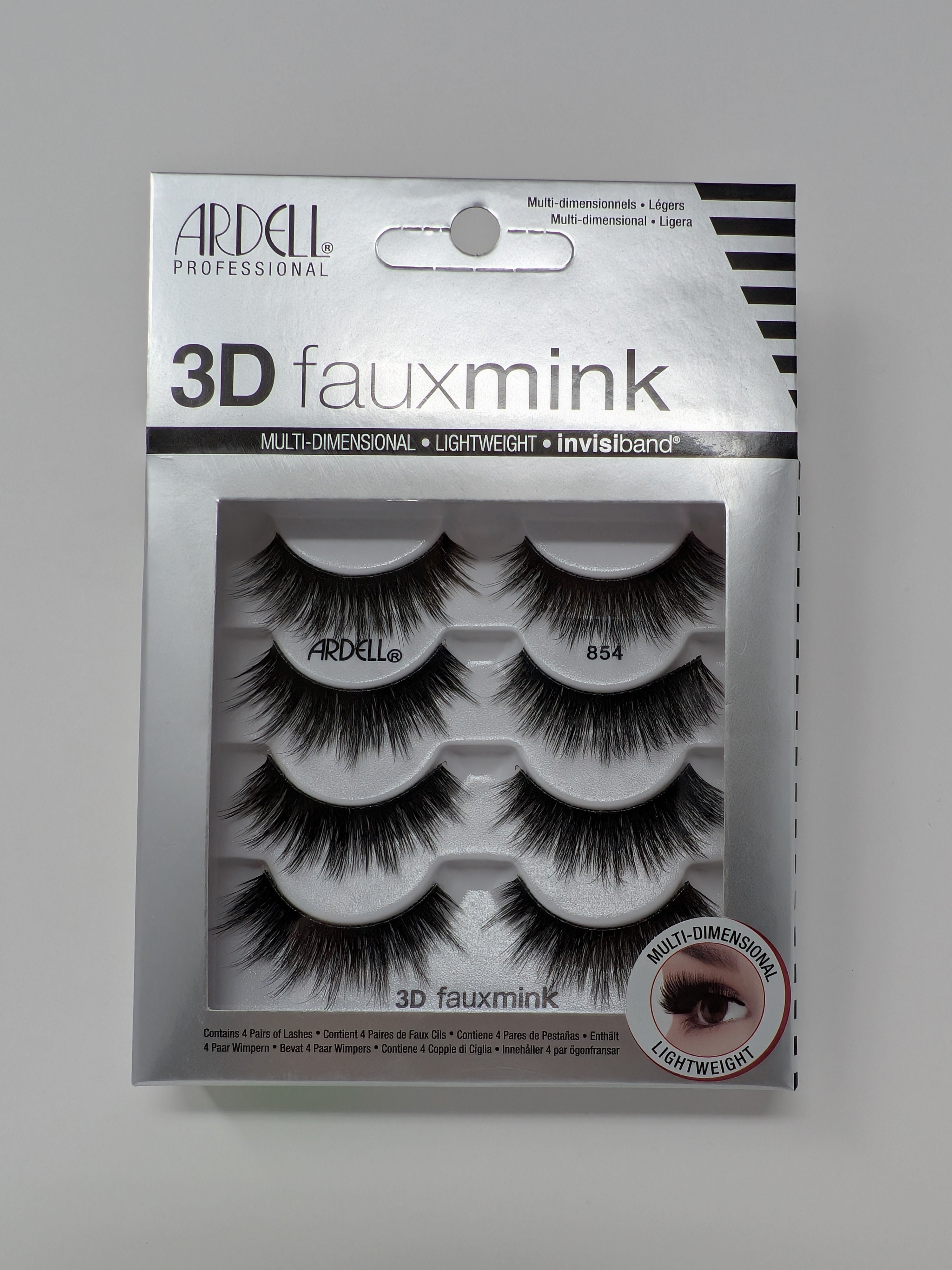 Ardell 3D Fauxmink 4-Pack 854 Lashes Invisiband