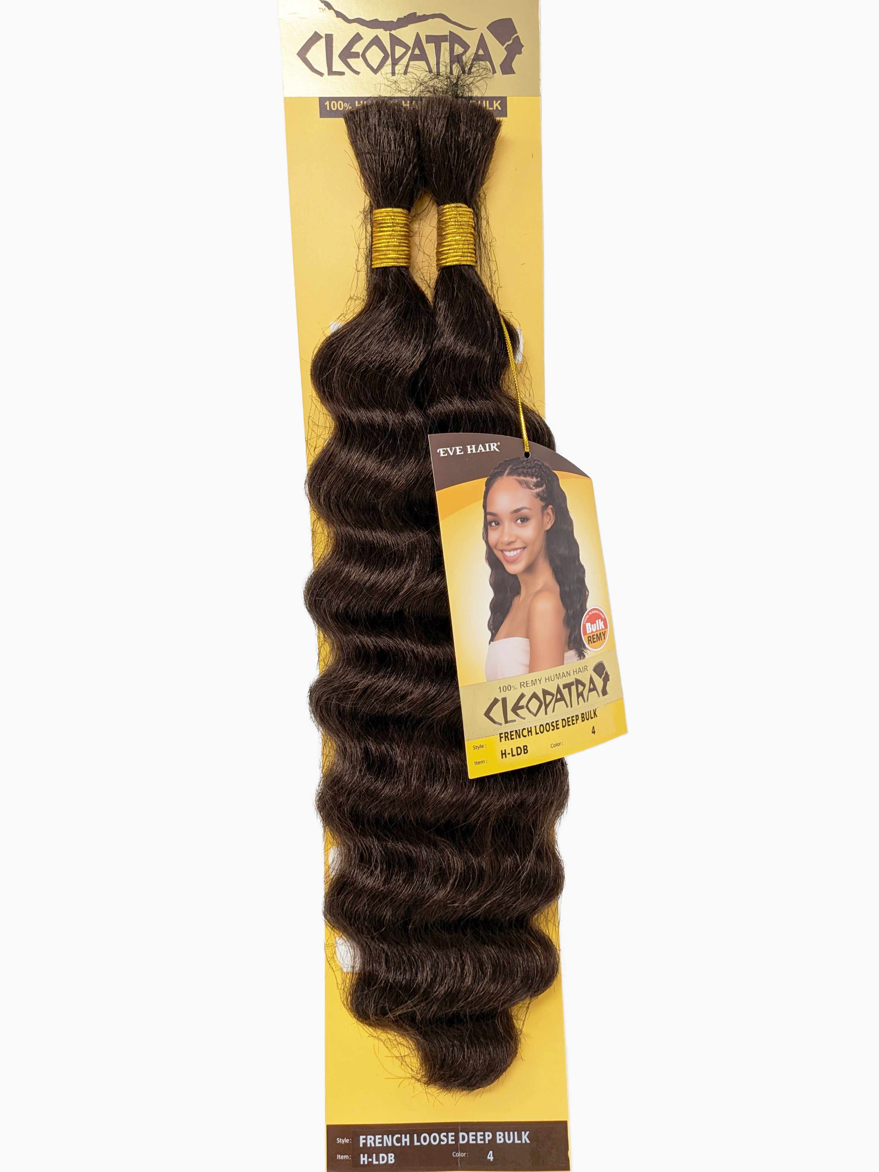 Cleopatra French Loose Deep Bulk 100% Human Braiding Hair