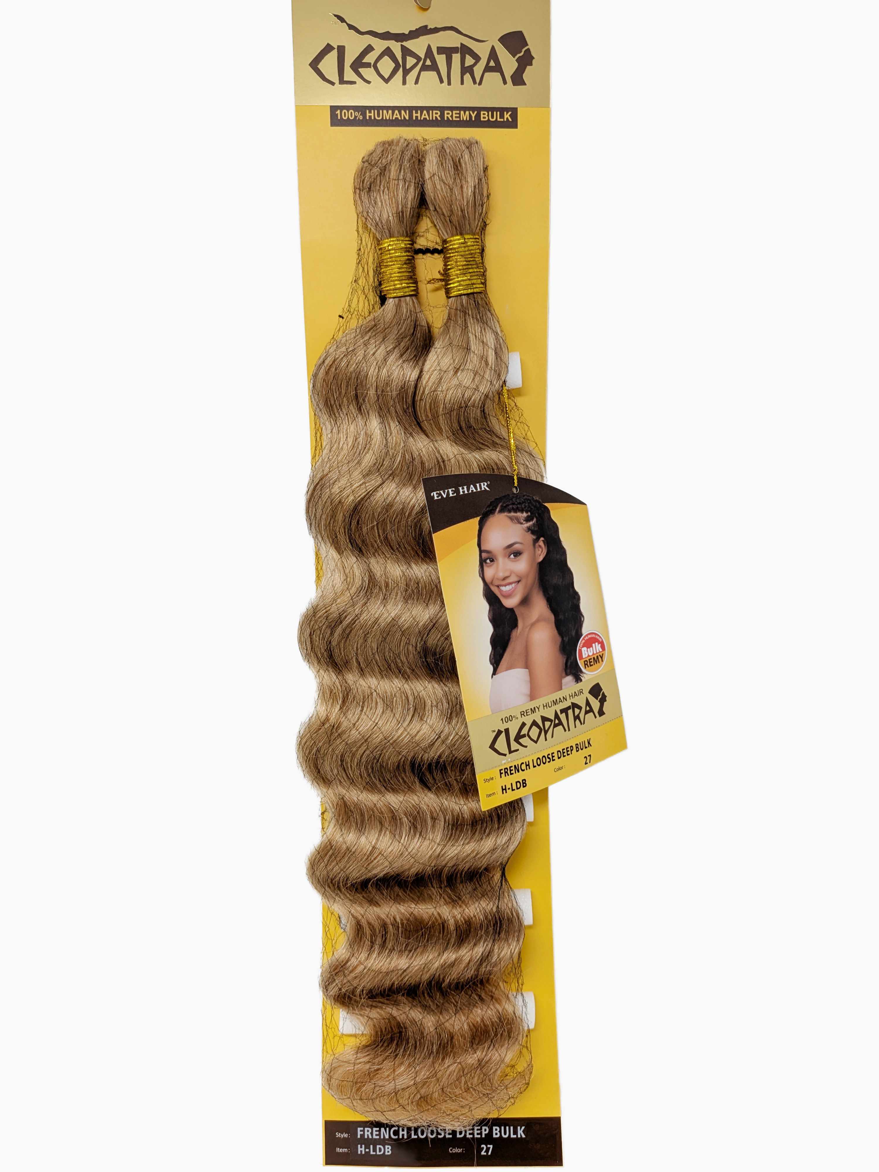 Cleopatra French Loose Deep Bulk 100% Human Braiding Hair
