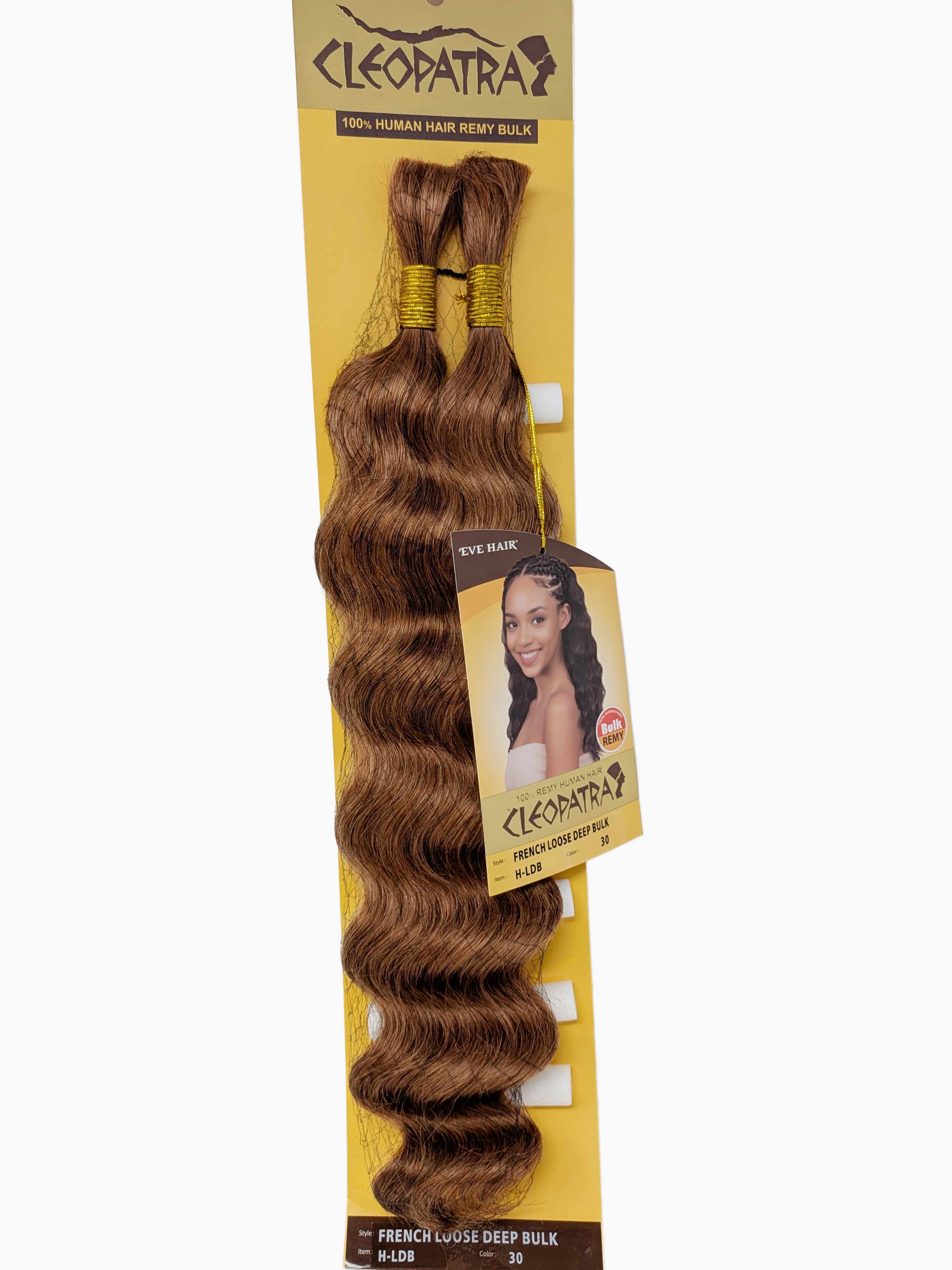 Cleopatra French Loose Deep Bulk 100% Human Braiding Hair