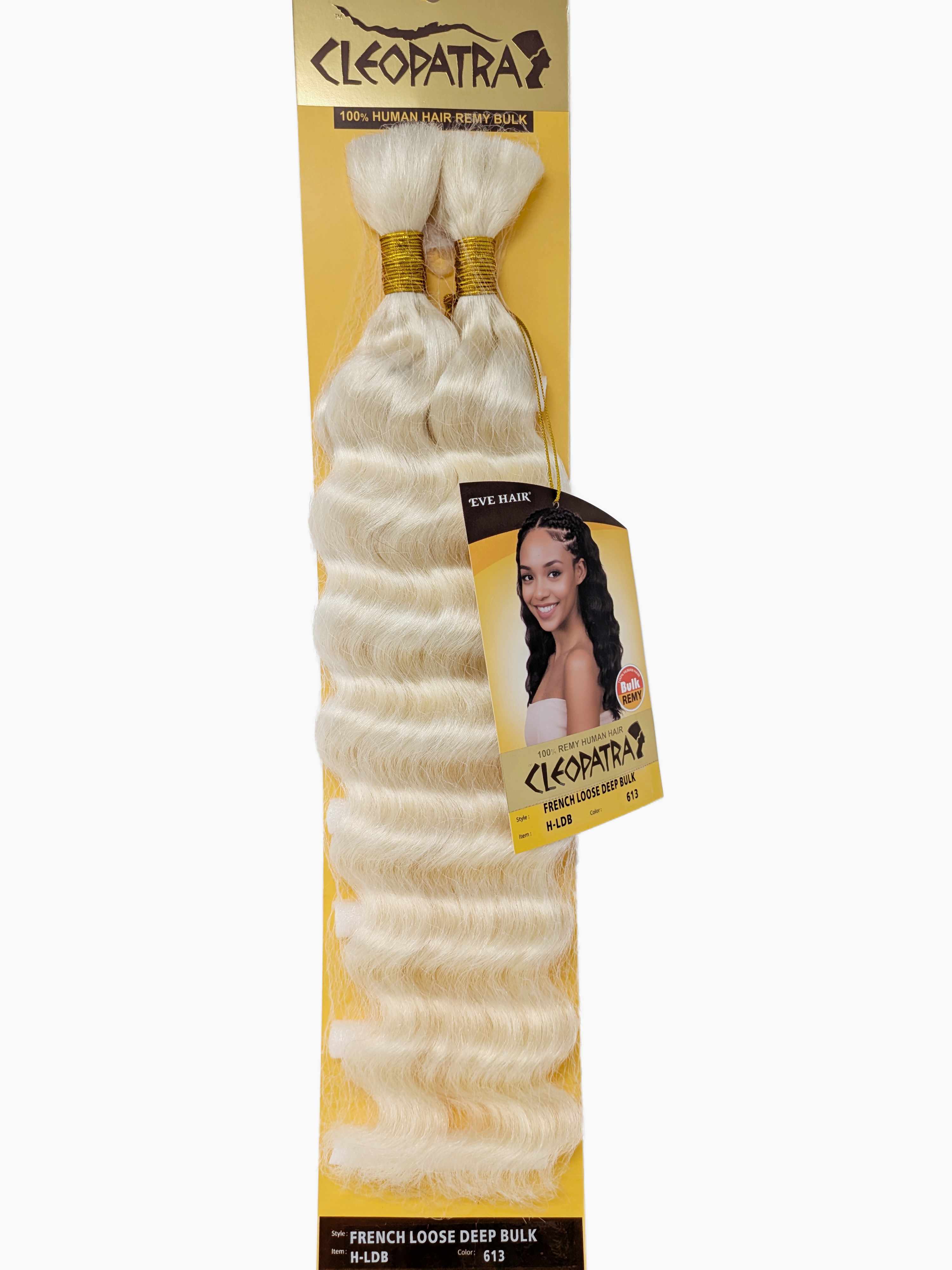 Cleopatra French Loose Deep Bulk 100% Human Braiding Hair