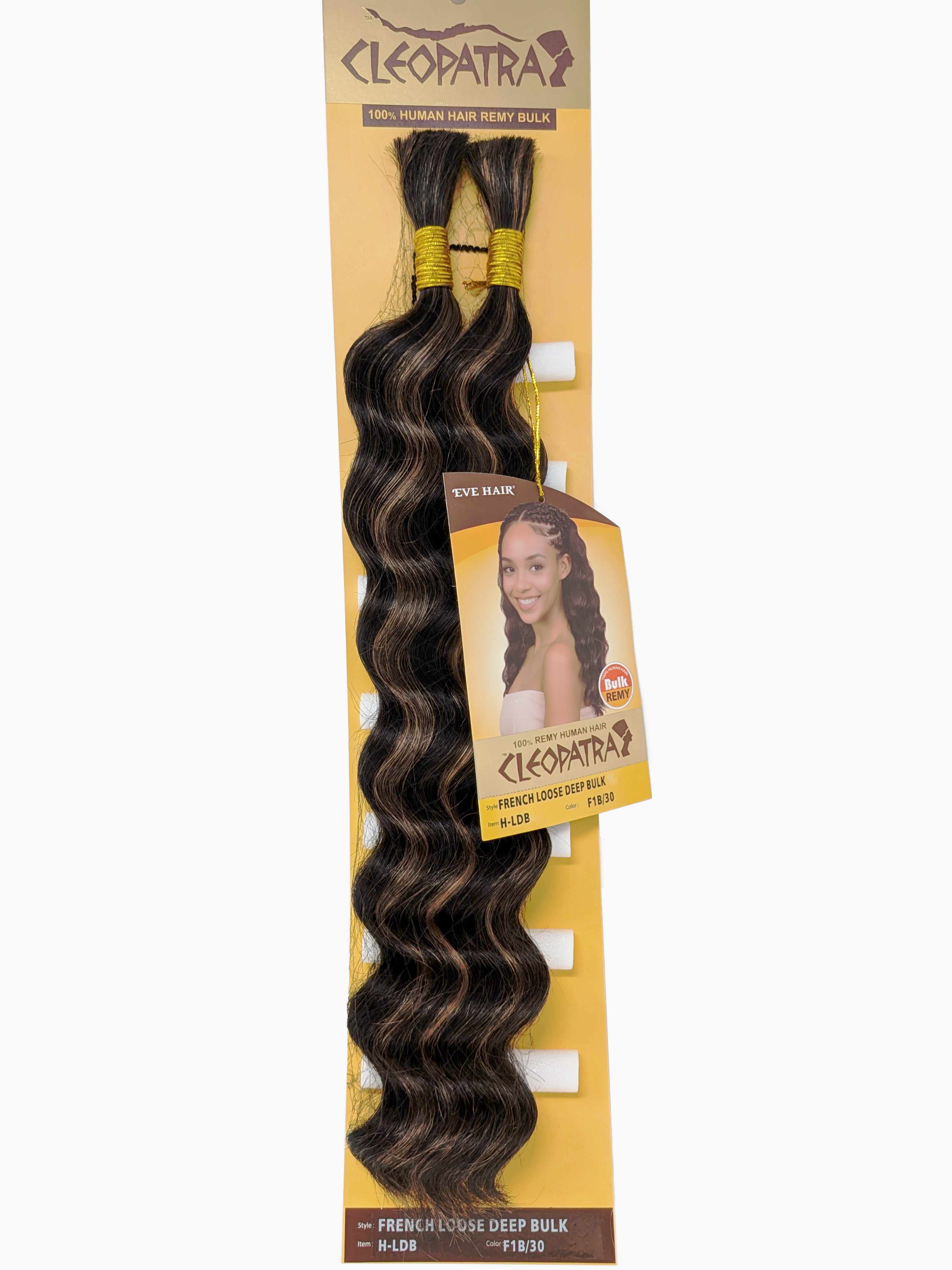 Cleopatra French Loose Deep Bulk 100% Human Braiding Hair