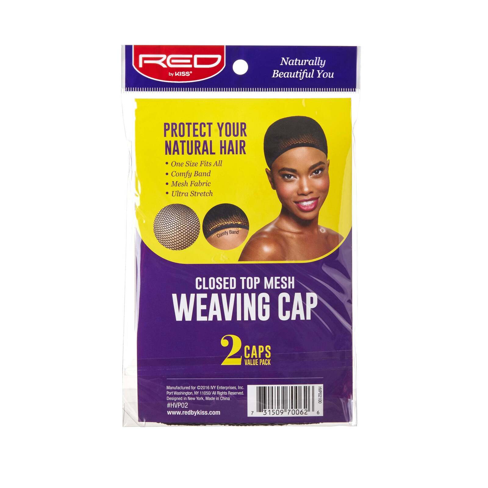 Red by Kiss Closed Top Mesh Weaving Cap (2pcs)