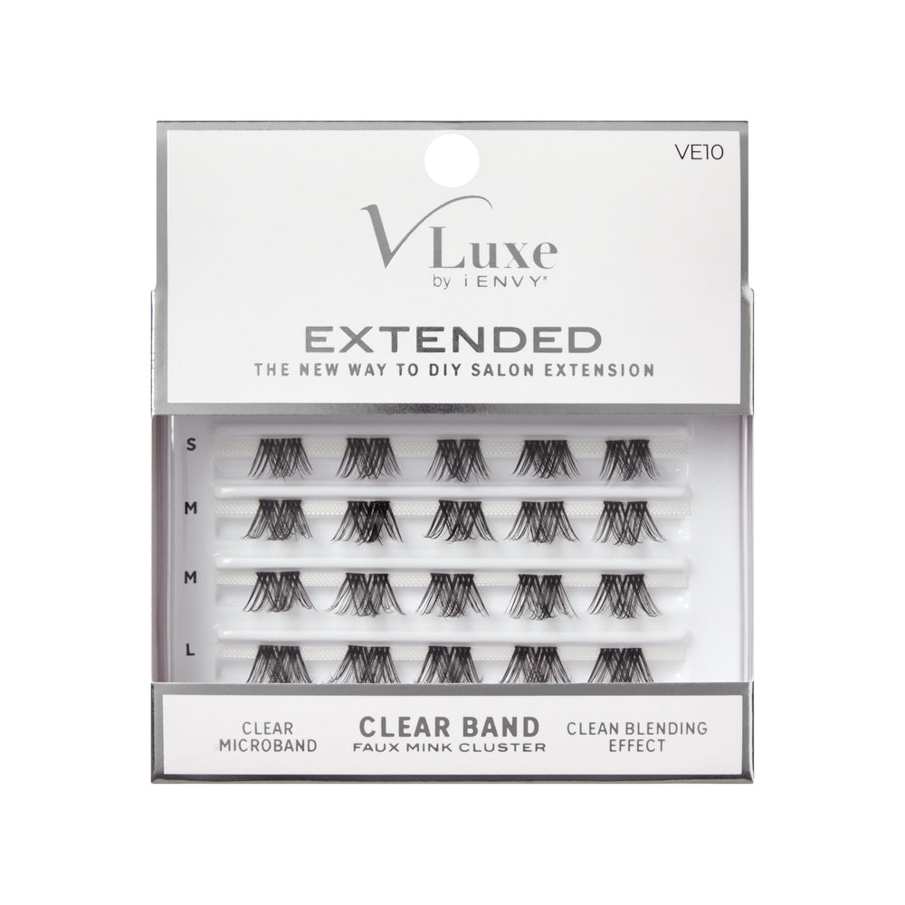 VLuxe Extended Faux Mink Clear Band Cluster Clean Blending Effect - VE10