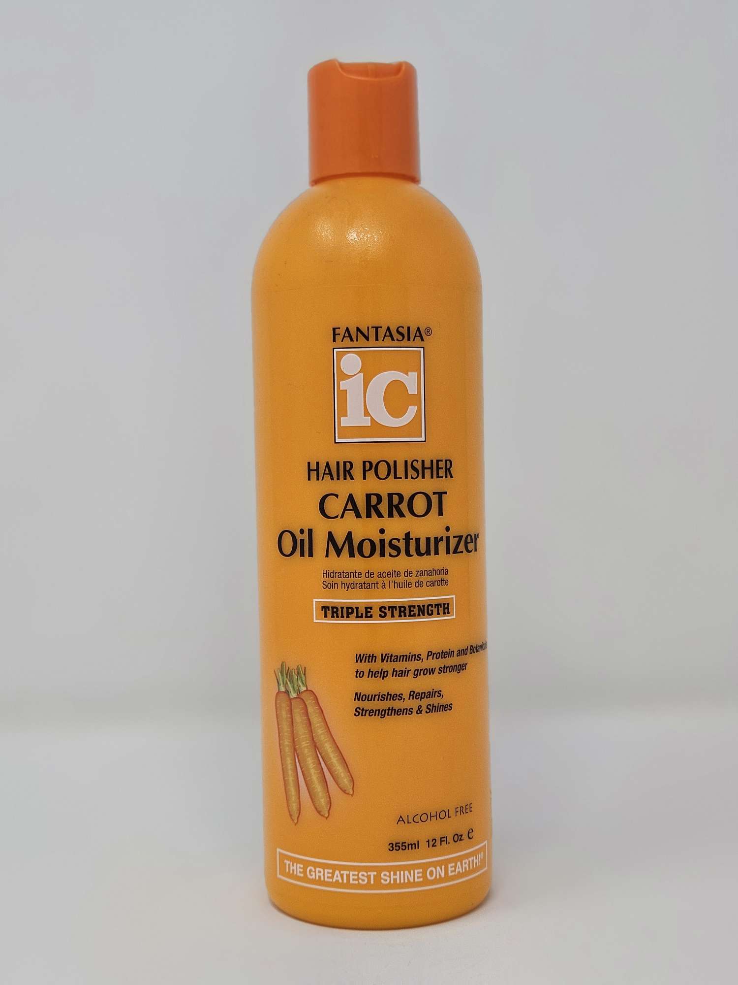 ic Fantasia Hair Polisher Carrot Oil Moisturizer Triple Strength - 12oz