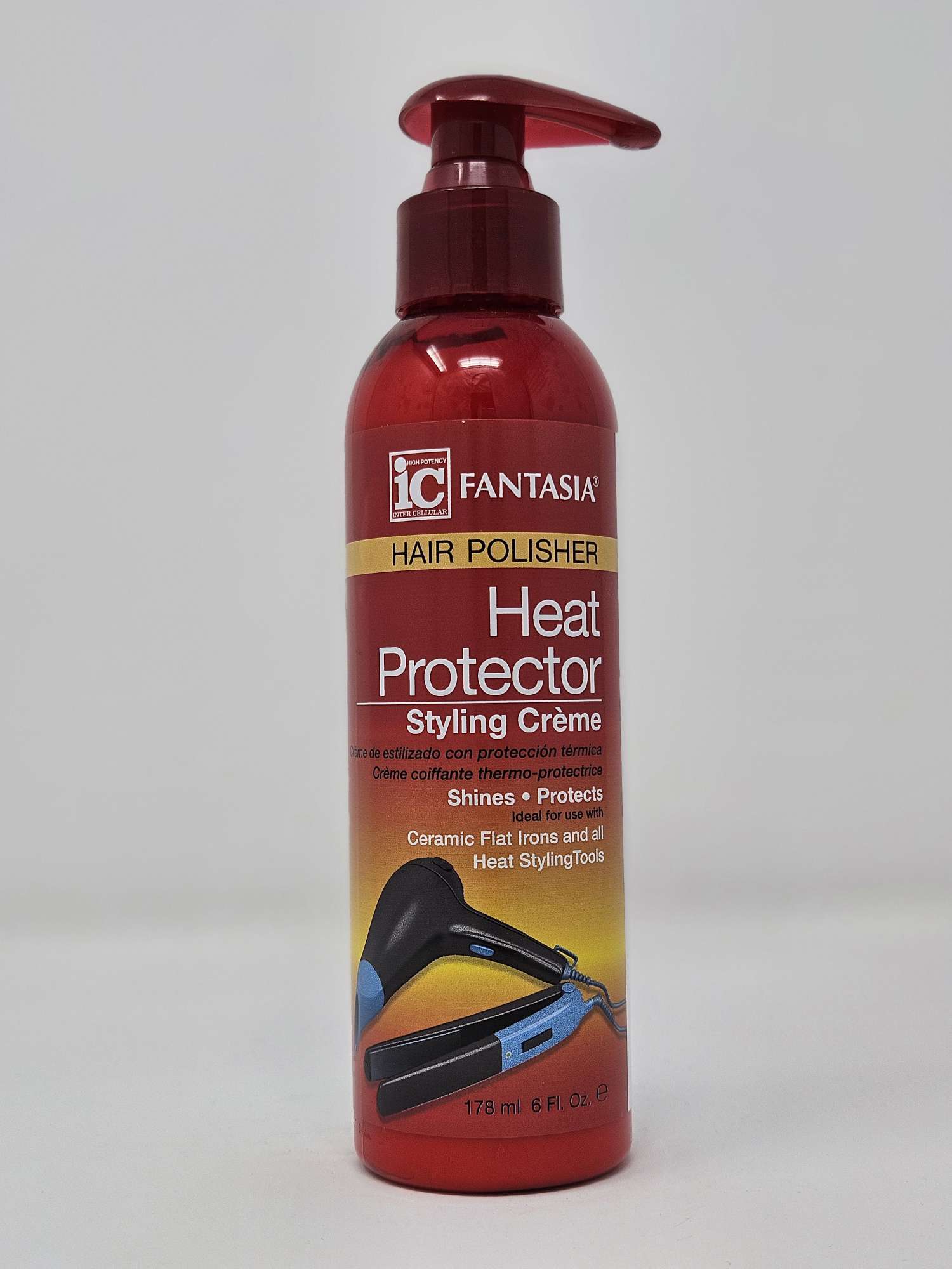 ic Fantasia Hair Polisher Heat Protector Styling Creme - 6oz