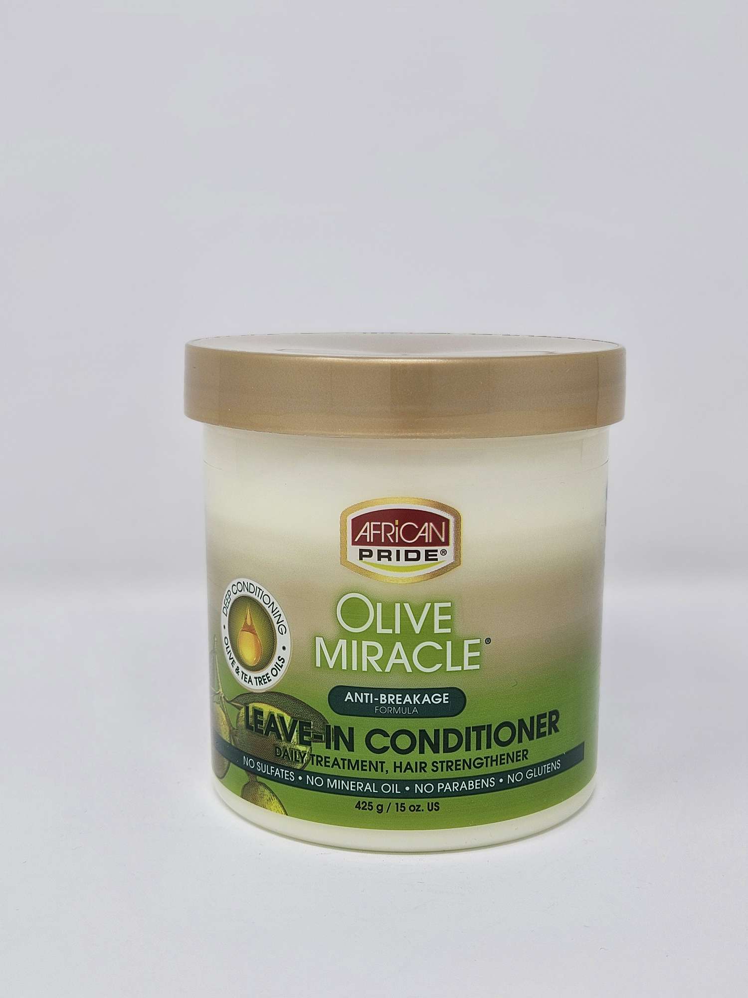 African Pride Olive Miracle Daily Treatment Hair Strengthener Leave-In Conditioner - 15oz
