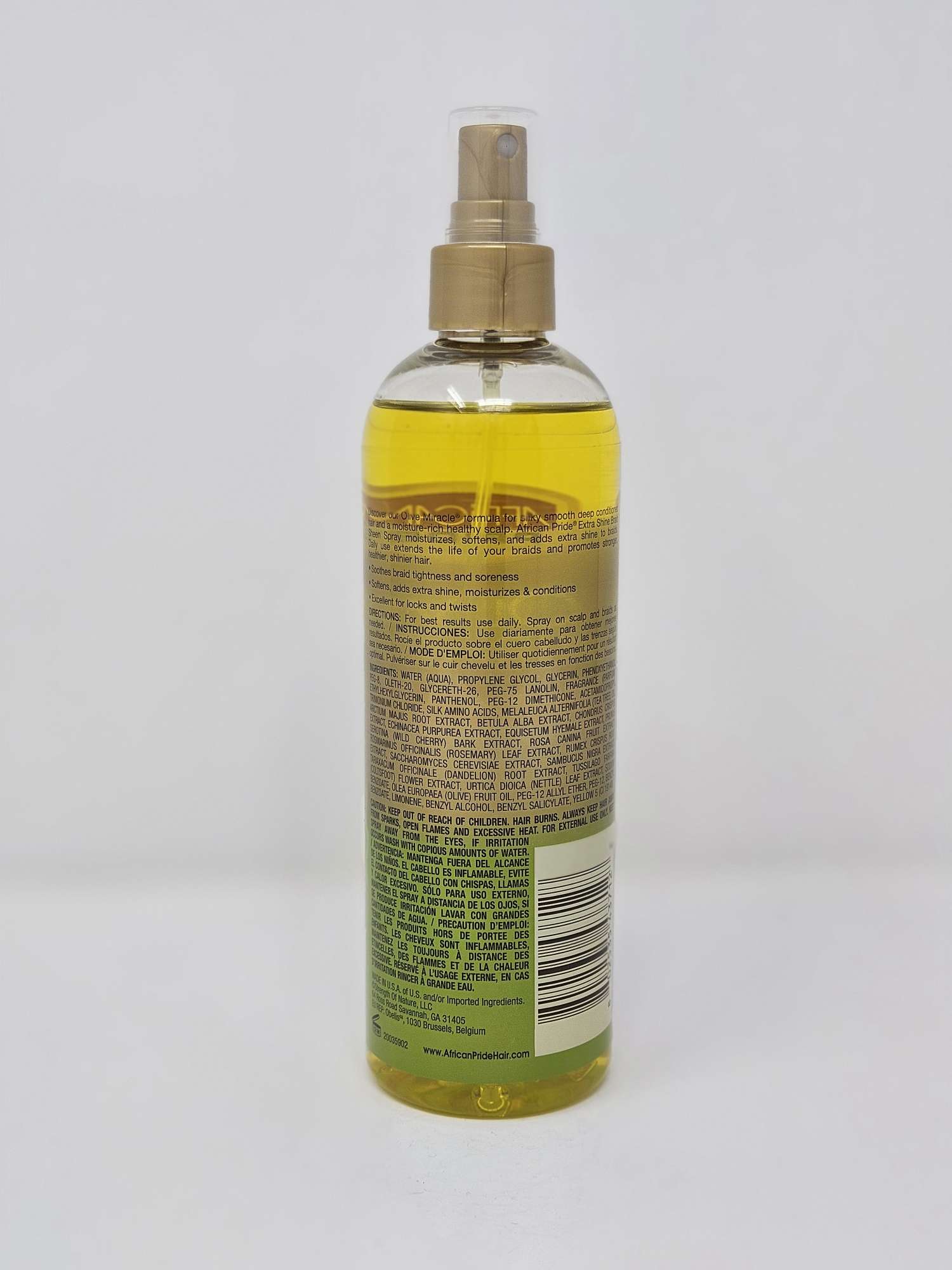 African Pride Olive Miracle Extra Shine Braid Sheen Spray - 12oz