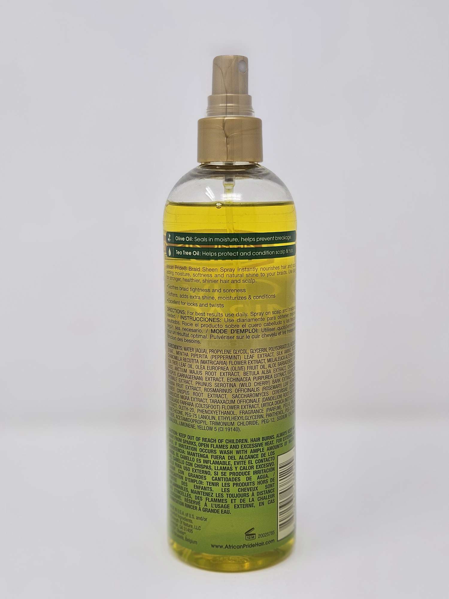 African Pride Olive Miracle Tension Relief & Shine Braid Sheen Spray - 12oz