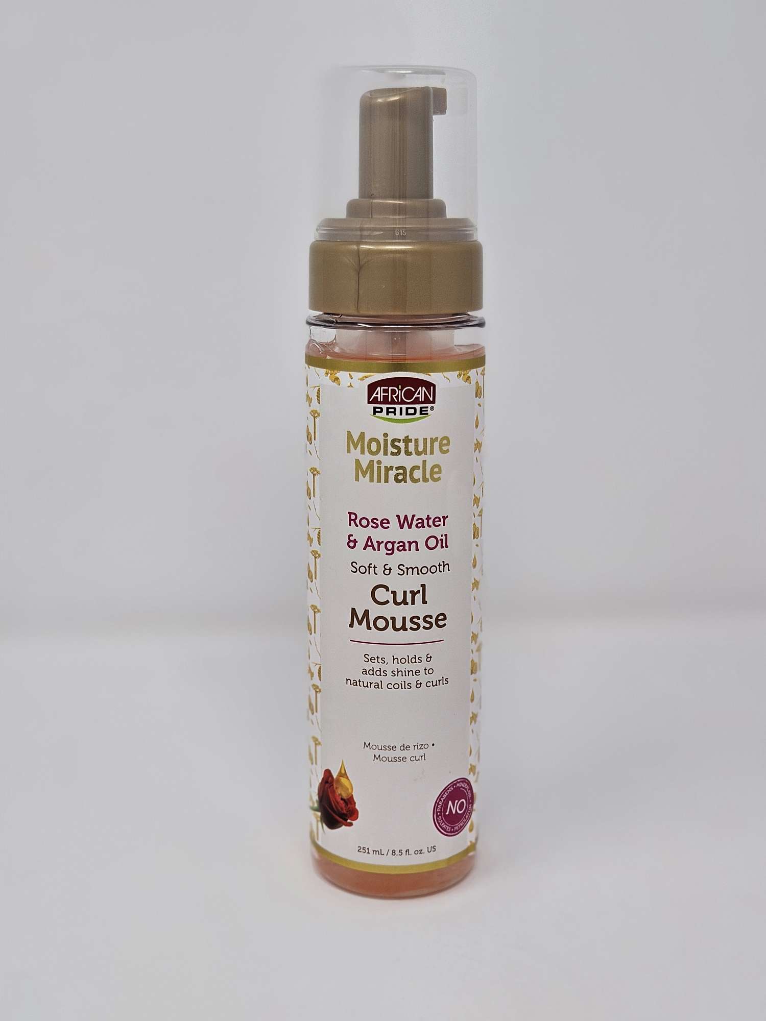 African Pride Moisture Miracle Rose Water & Argan Oil Curl Mousse - 8.5oz