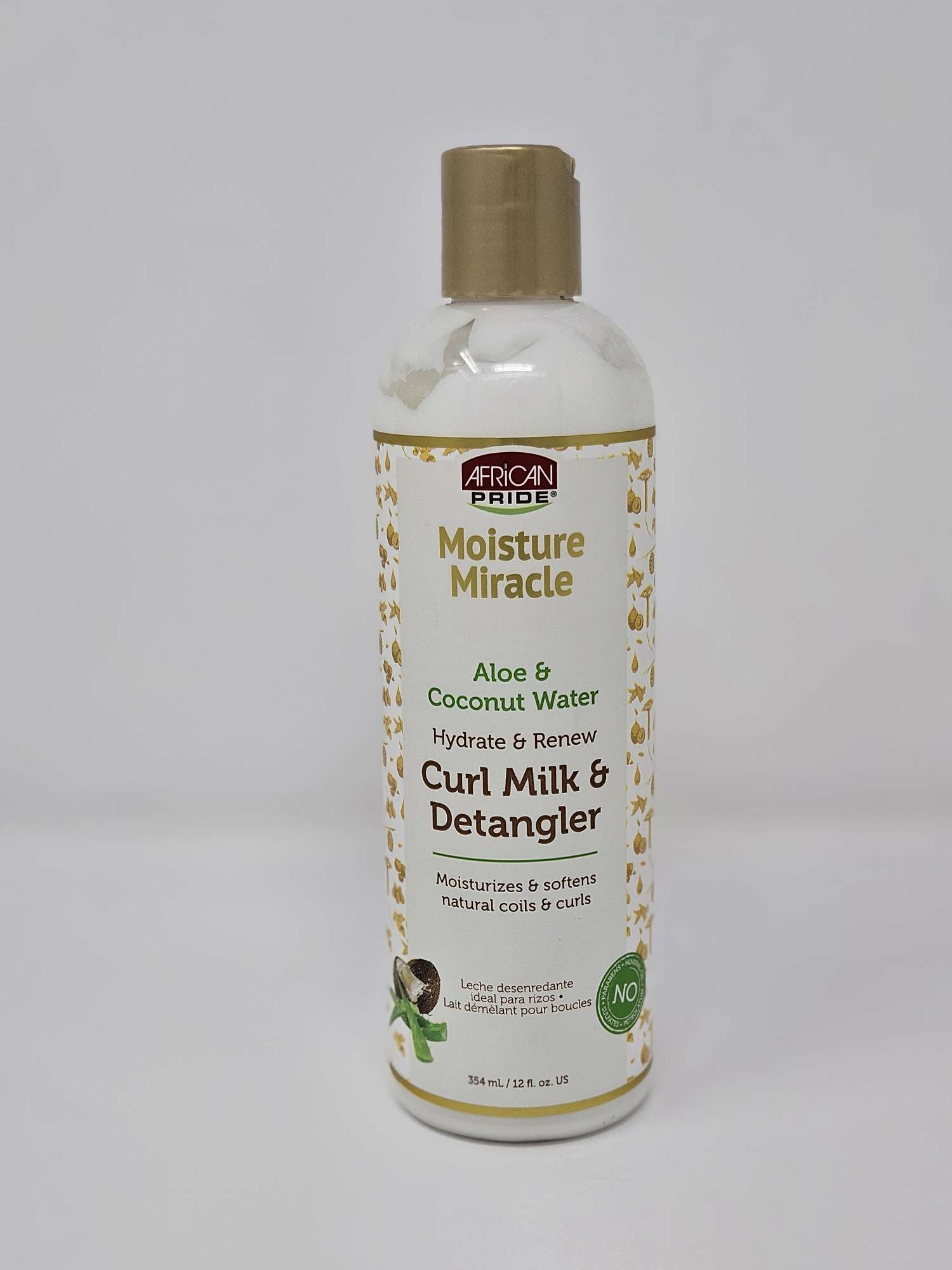 African Pride Moisture Miracle Aloe & Coconut Water Curl Milk & Detangler - 12oz