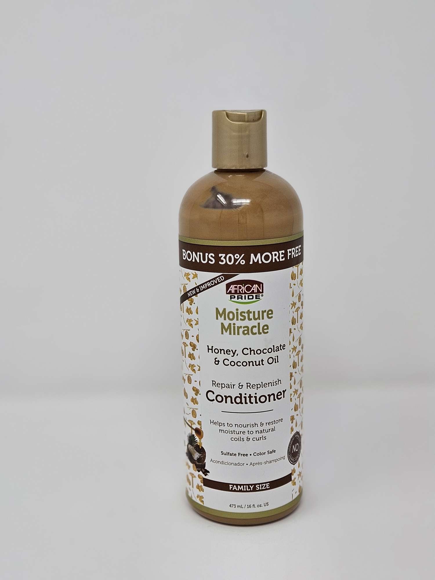 African Pride Moisture Miracle Honey, Chocolate & Coconut Oil Conditioner - 16oz