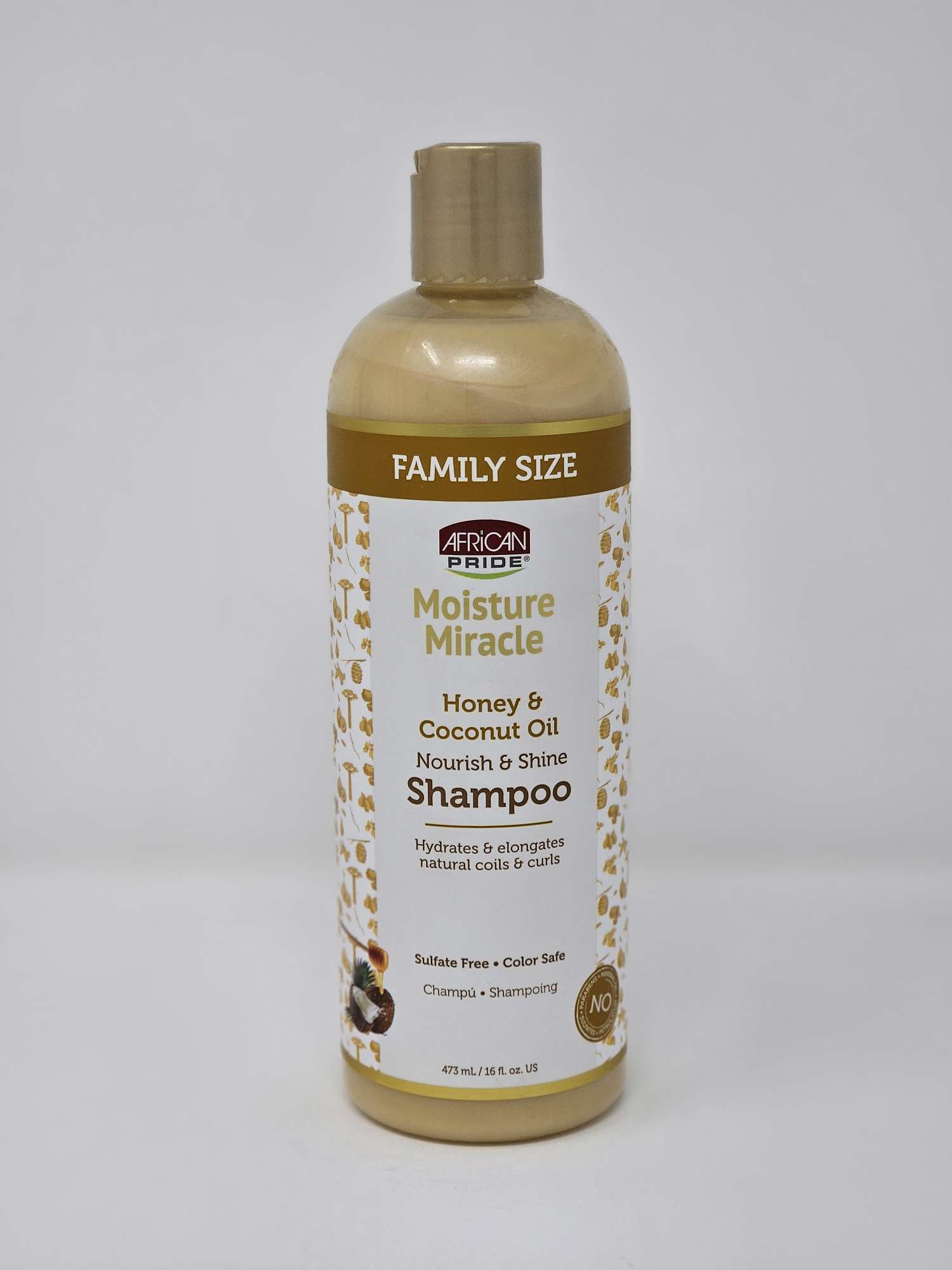 African Pride Moisture Miracle Honey & Coconut Oil Shampoo - 16oz
