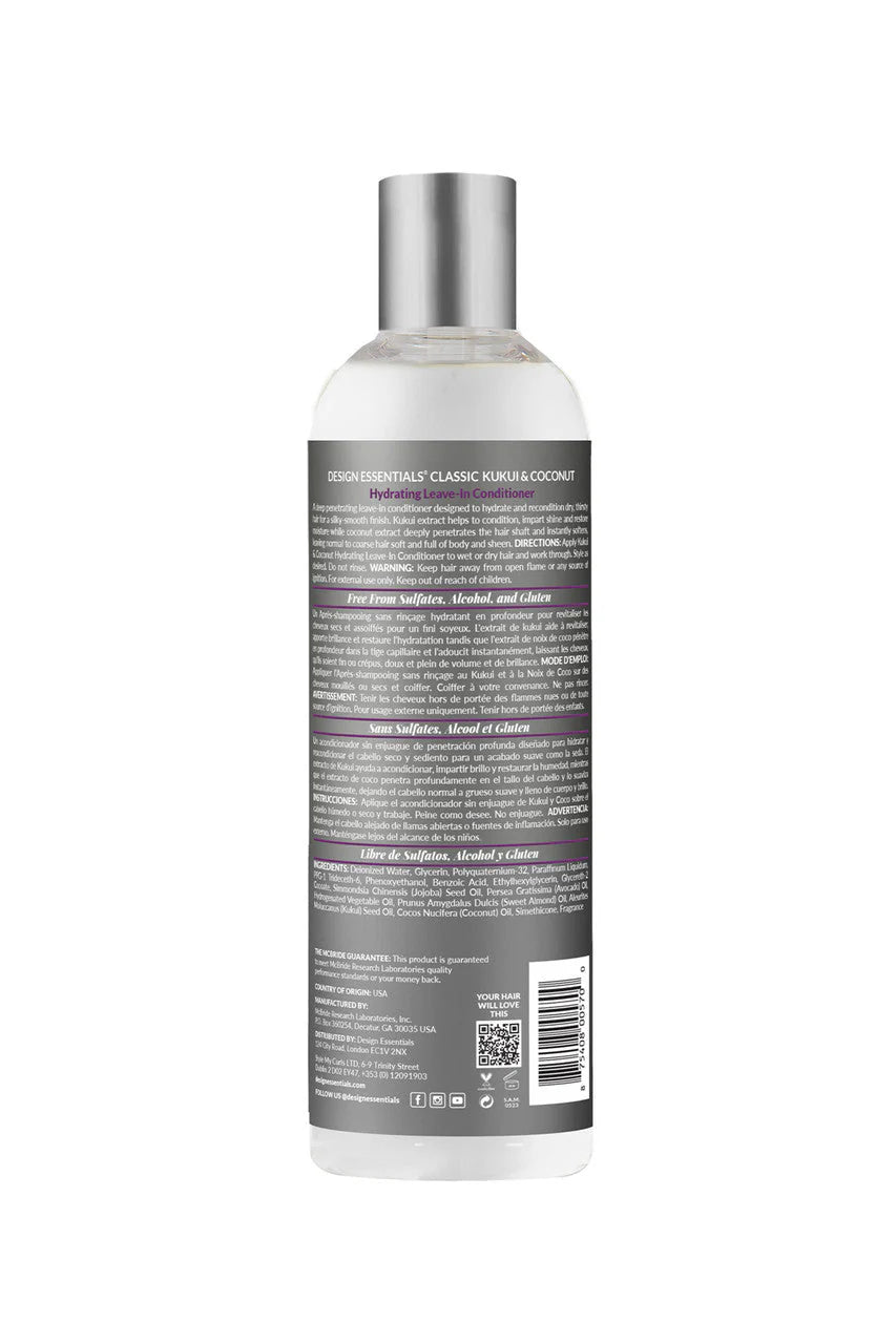 Design Essentials Kukui & Coconut Hydrating Leave-in Conditioner - 12oz