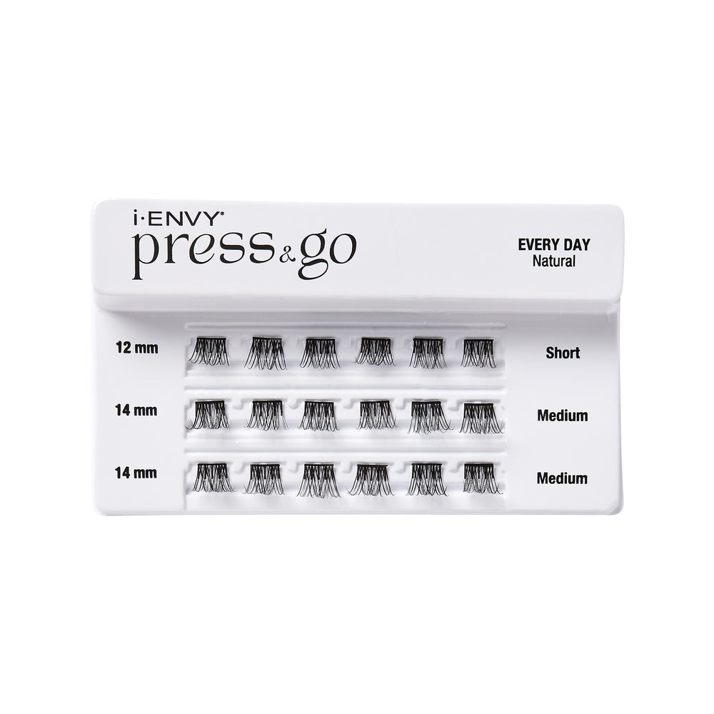 iEnvy Press & Go Press-On Pre-Glued Lash Clusters - Every Day Natural 01