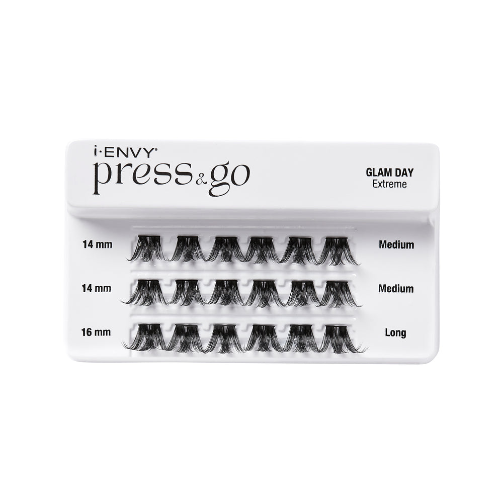 iEnvy Press & Go Press-On Pre-Glued Lash Clusters - Glam Day Extreme 06