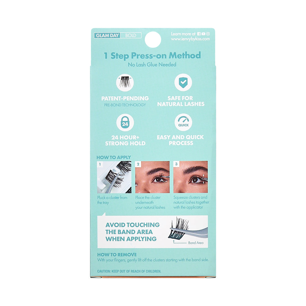 iEnvy Press & Go Press-On Pre-Glued Lash Clusters - Glam Day Volume 08