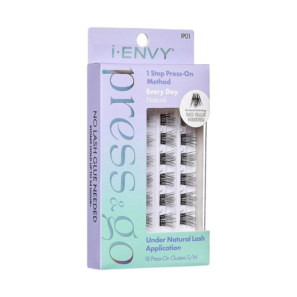 iEnvy Press & Go Press-On Pre-Glued Lash Clusters - Every Day Natural 01