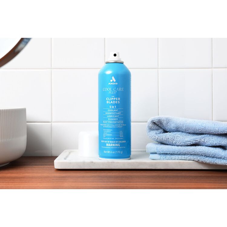 Andis Cool Care Plus Coolant, Disinfectant, Lubricant, & Rust-Preventative Cleaning Spray