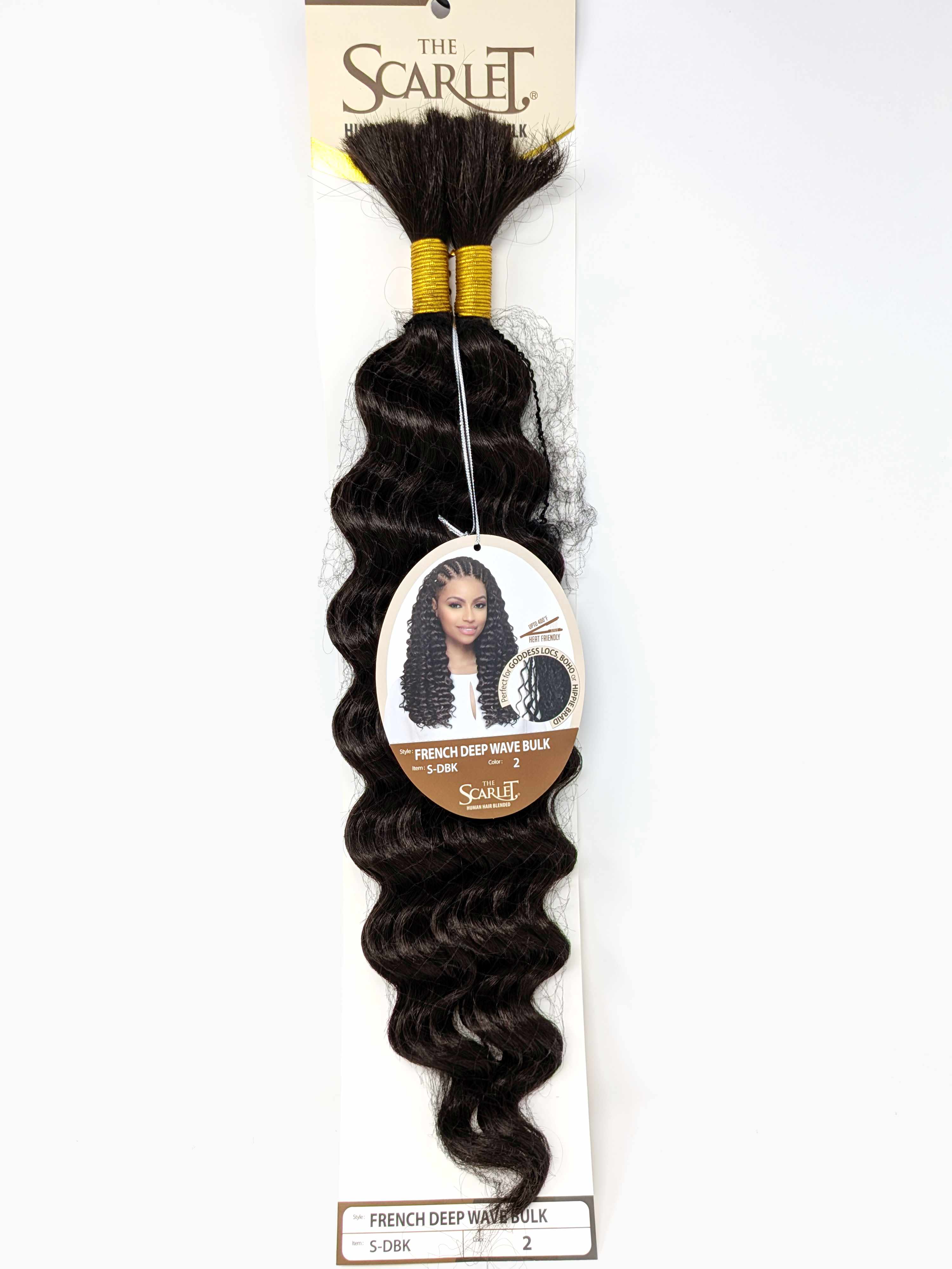 The Scarlet Human Hair Blended Bulk Hair French Deep Wave