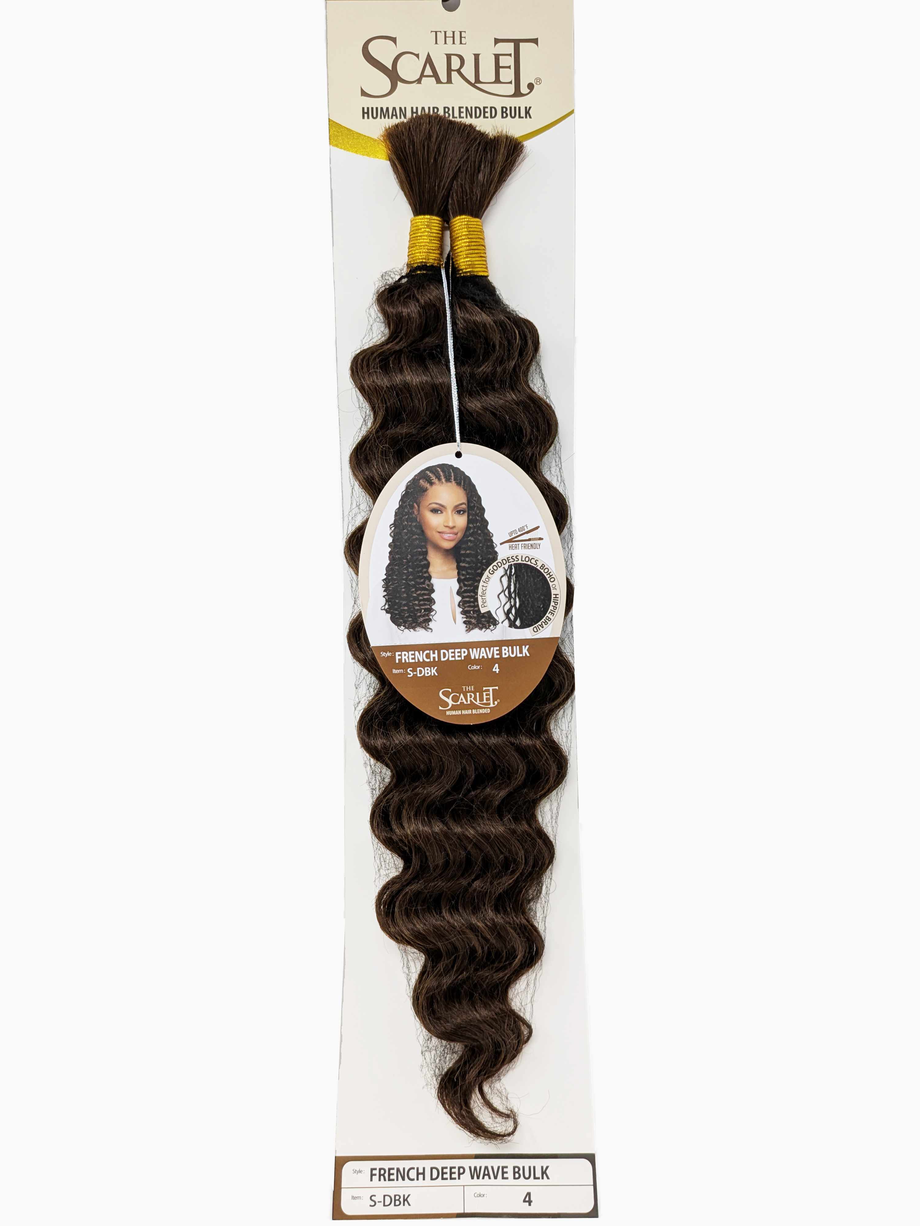 The Scarlet Human Hair Blended Bulk Hair French Deep Wave