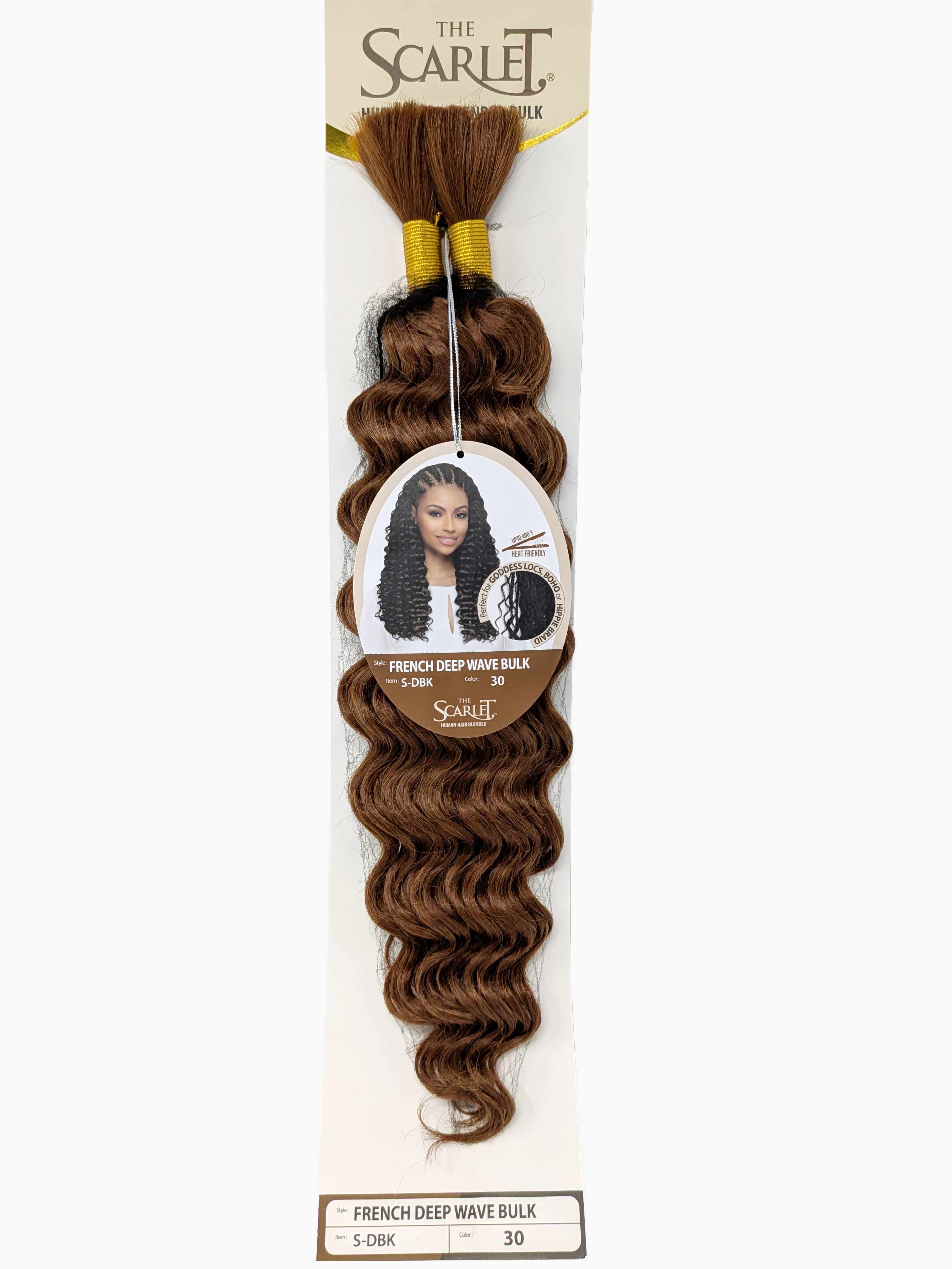 The Scarlet Human Hair Blended Bulk Hair French Deep Wave