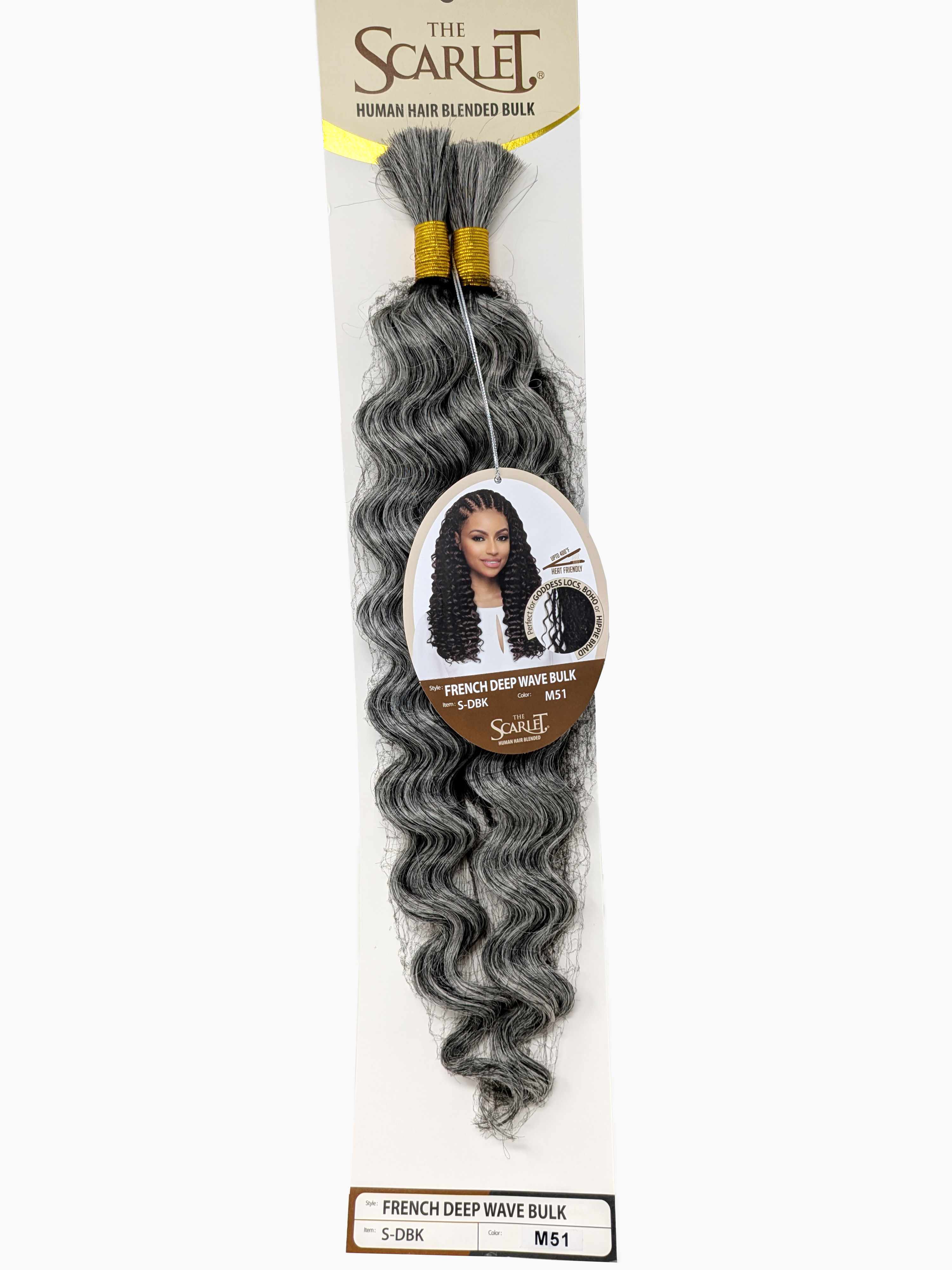 The Scarlet Human Hair Blended Bulk Hair French Deep Wave