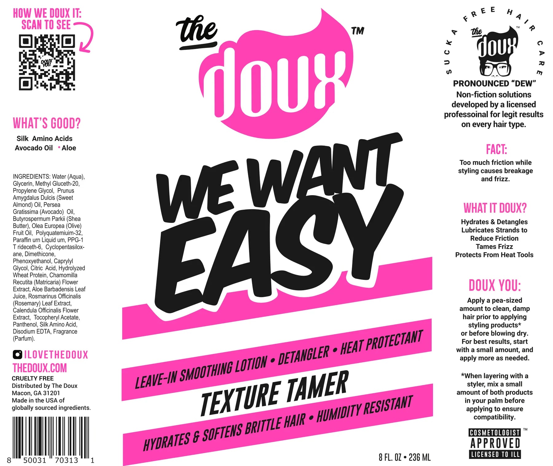 The Doux We Want Easy Texture Tamer - 8oz