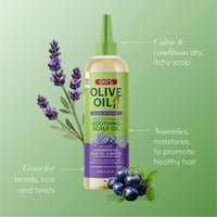 ORS Braidzone Soothing Scalp Oil Lavender Oil, Acai Oil & Biotin - 4.3oz
