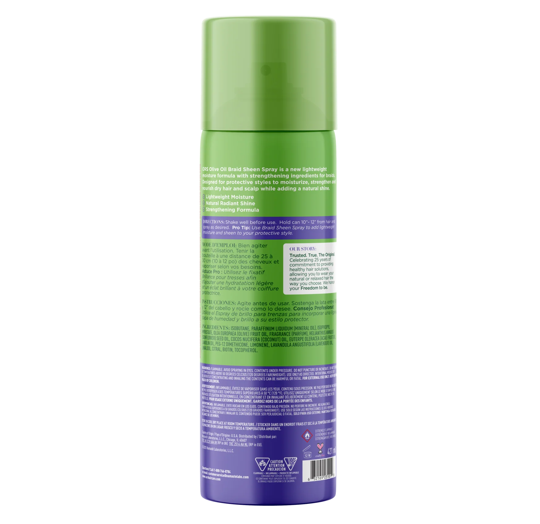 ORS Olive Oil Braidzone Braid Sheen Spray for Hair & Scalp Nourishment - 10oz
