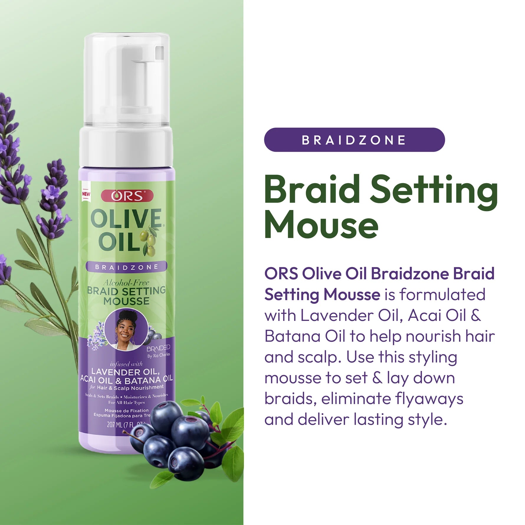ORS Olive Oil Braidzone Braid Setting Mousse - 7oz