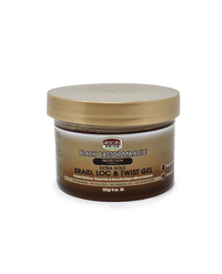 African Pride Black Castor Miracle Braid, Loc & Twist Gel - 8oz