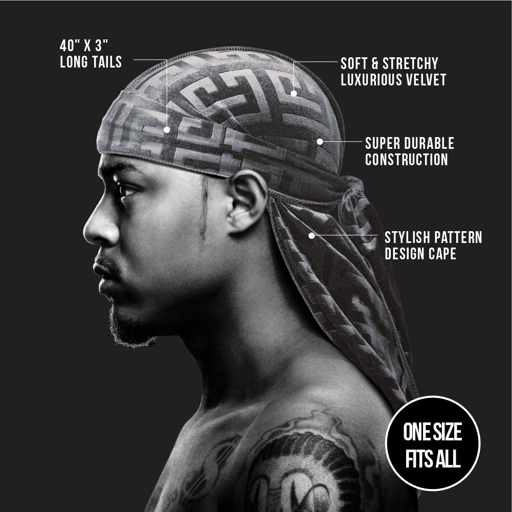 Red by Kiss BOW WOW X Powerwave Pattern Velvet Durag