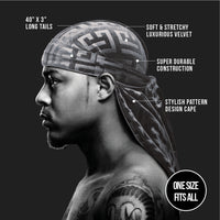 Red by Kiss BOW WOW X Powerwave Pattern Velvet Durag