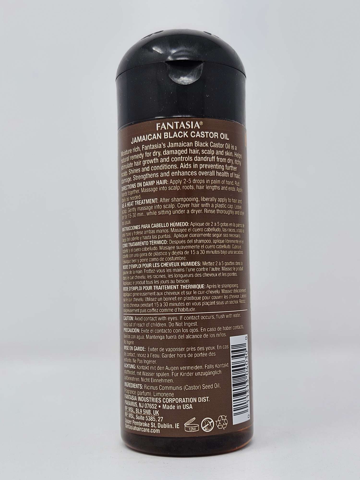 ic Fantasia 100% Natural Jamaican Black Castor Oil - 6oz