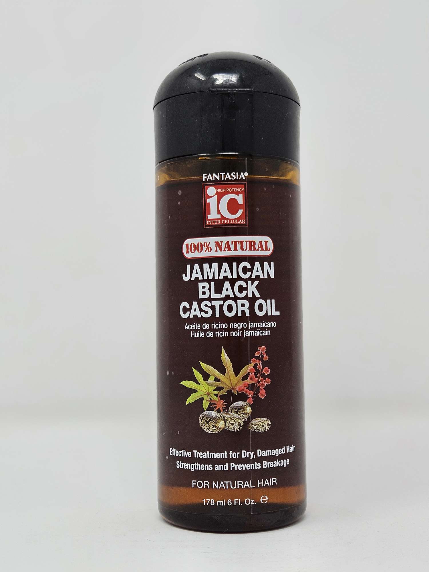 ic Fantasia 100% Natural Jamaican Black Castor Oil - 6oz