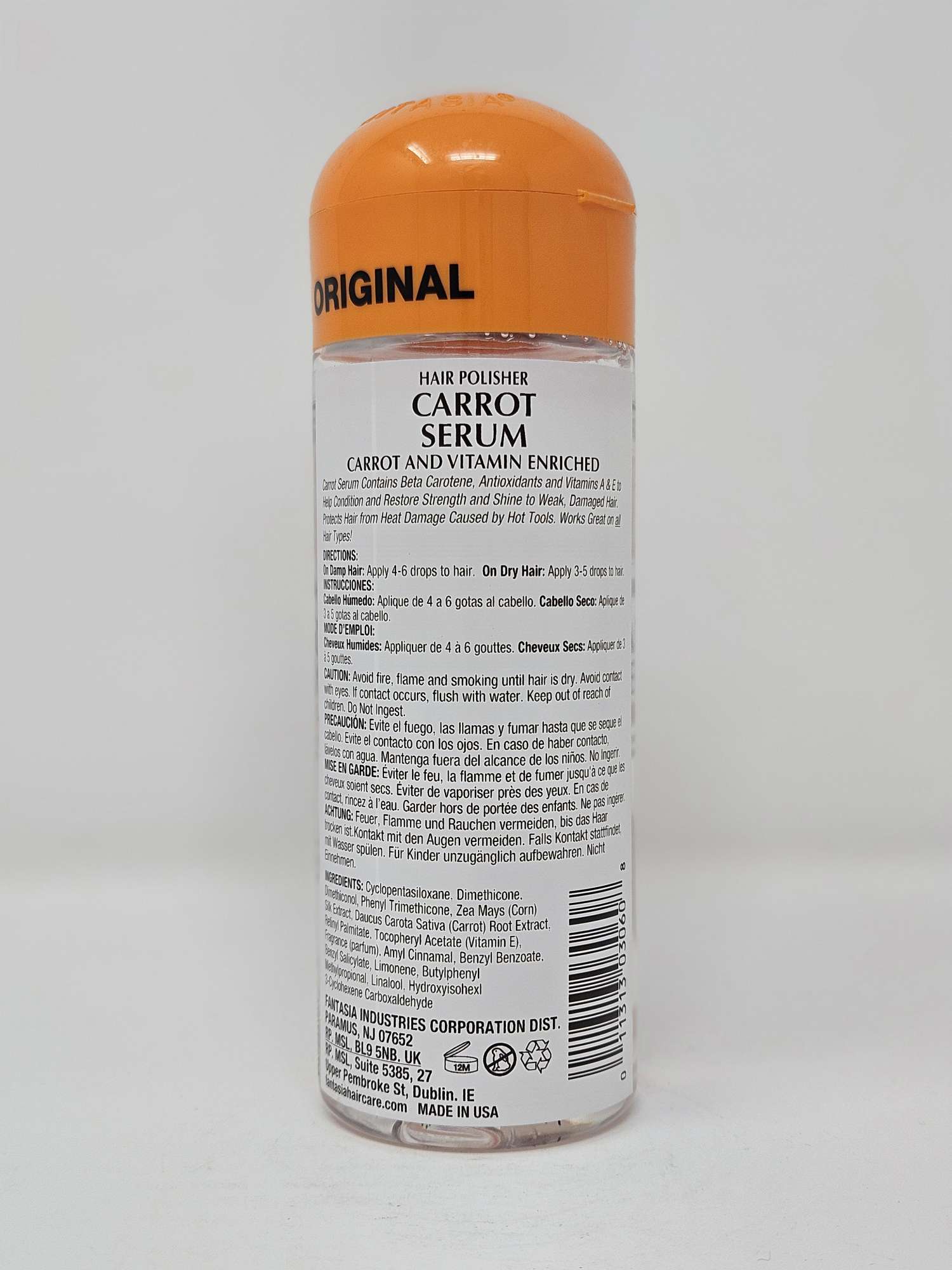 ic Fantasia Hair Polisher Carrot Serum Triple Strength - 6oz