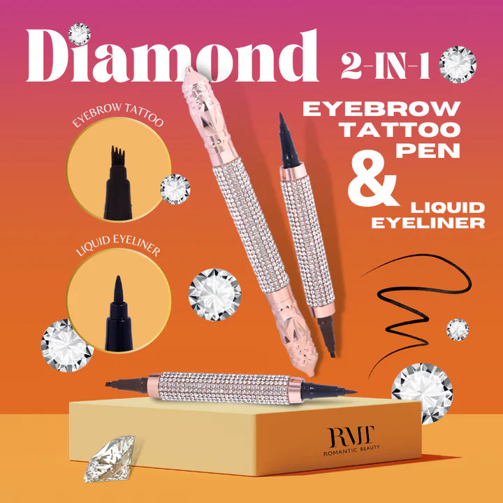 Enchanted Diamond Brow Tattoo and Eyeliner Duo
