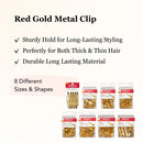 Red by Kiss Gold Double-Prong Clips 1 3/4" - 35pcs