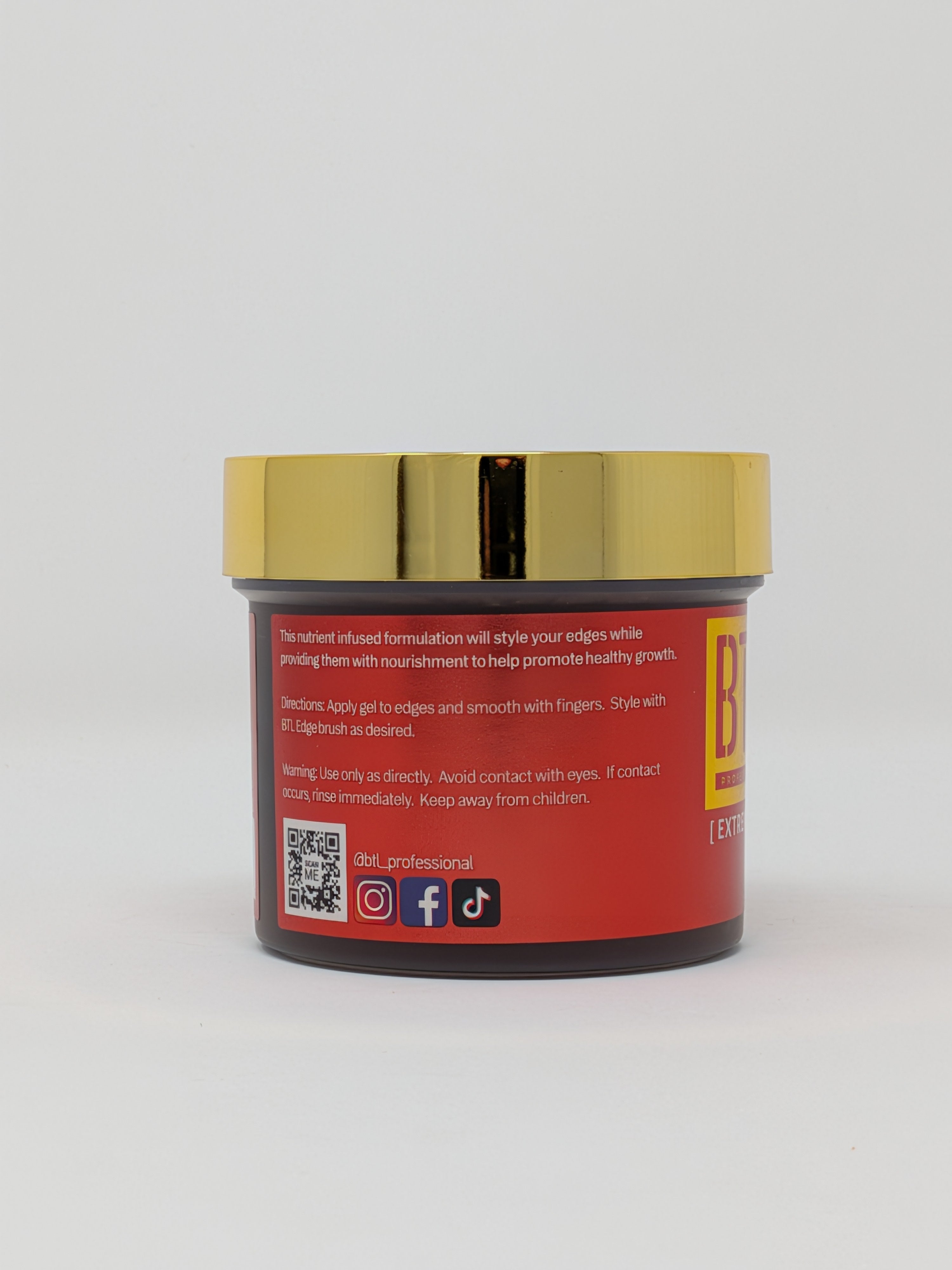 BTL Professional Batana Flake-Free Edge Gel Extreme Hold w/Biotin - 5oz