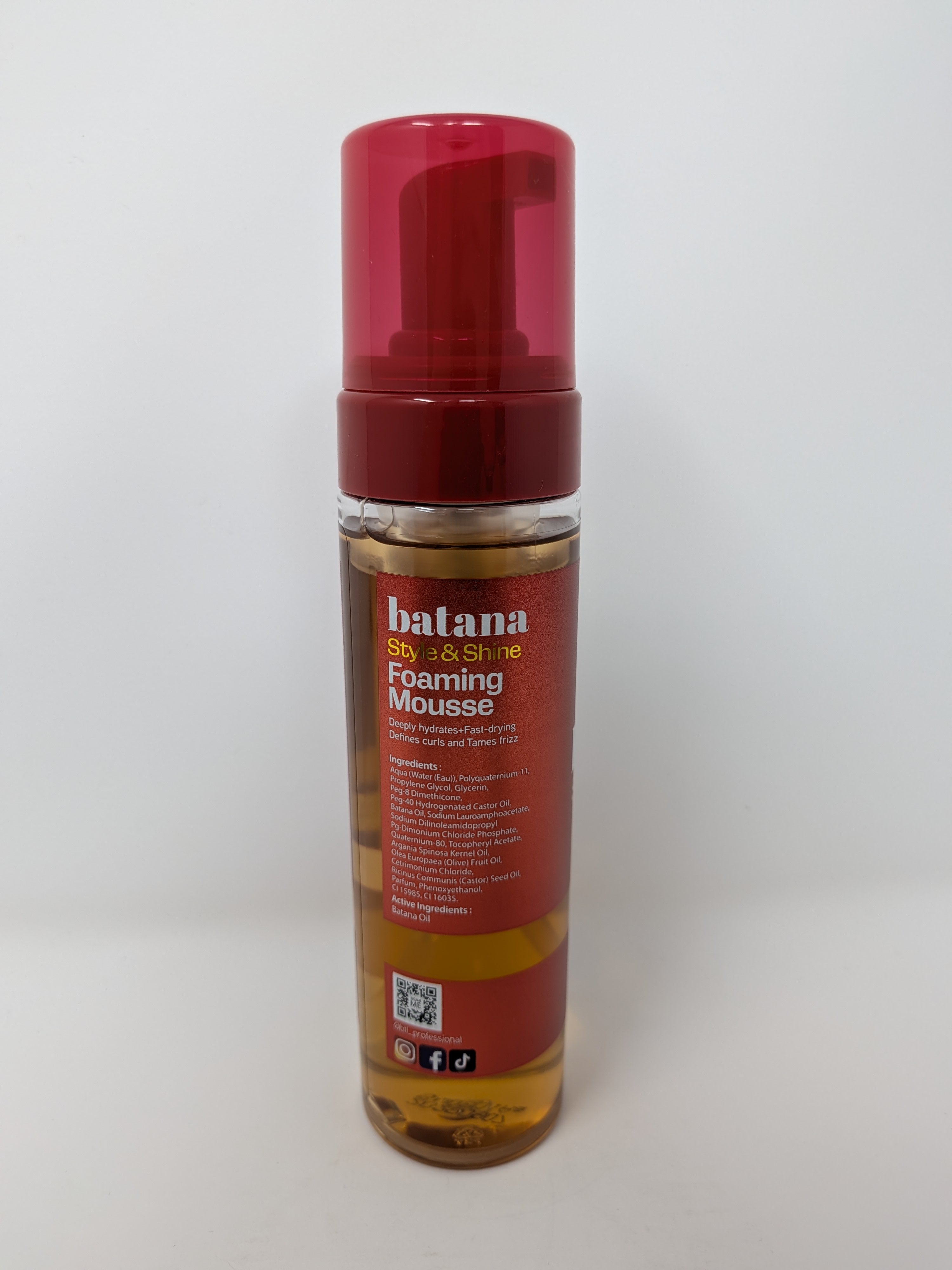 BTL Professional Batana Style & Shine Foaming Mousse w/Biotin - 7oz