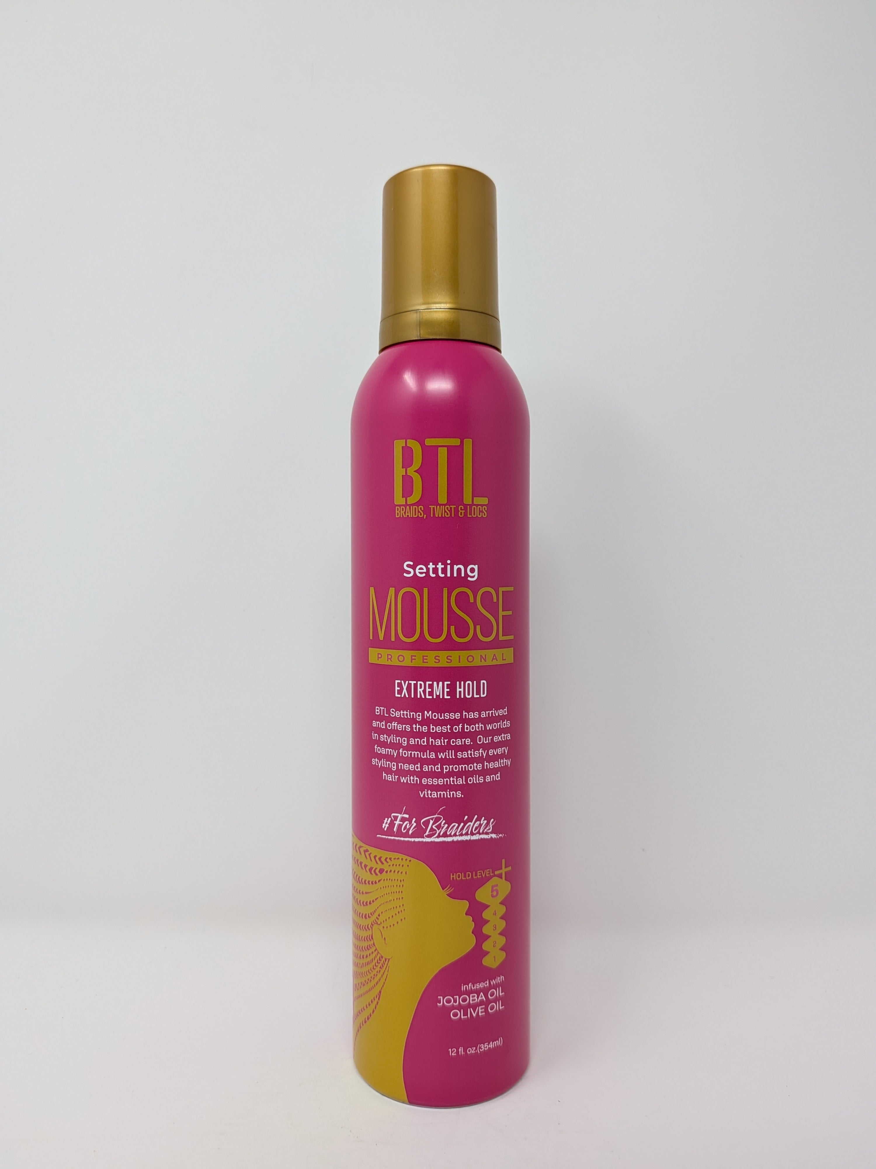 BTL Professional Setting Mousse Extreme Hold w/Jojoba Oil & Olive Oil - 12oz