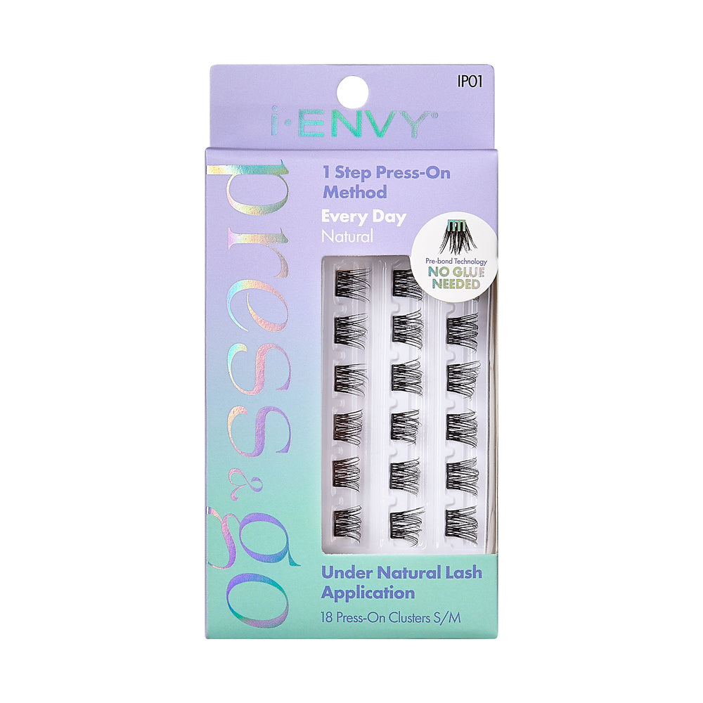 iEnvy Press & Go Press-On Pre-Glued Lash Clusters - Every Day Natural 01