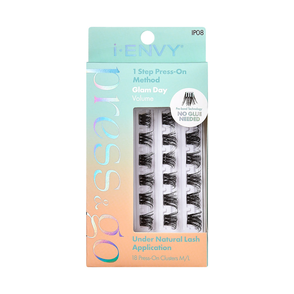 iEnvy Press & Go Press-On Pre-Glued Lash Clusters - Glam Day Volume 08