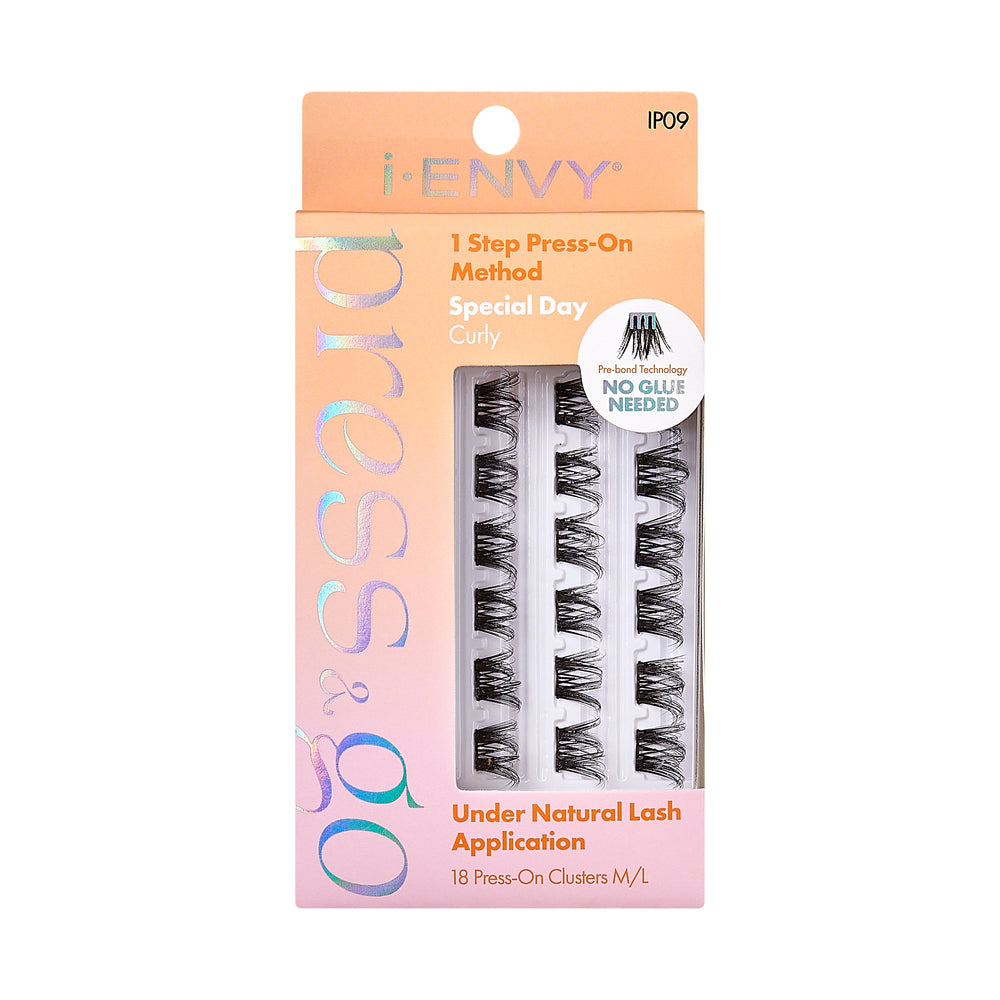 iEnvy Press & Go Press-On Pre-Glued Lash Clusters - Special Day Curly 09