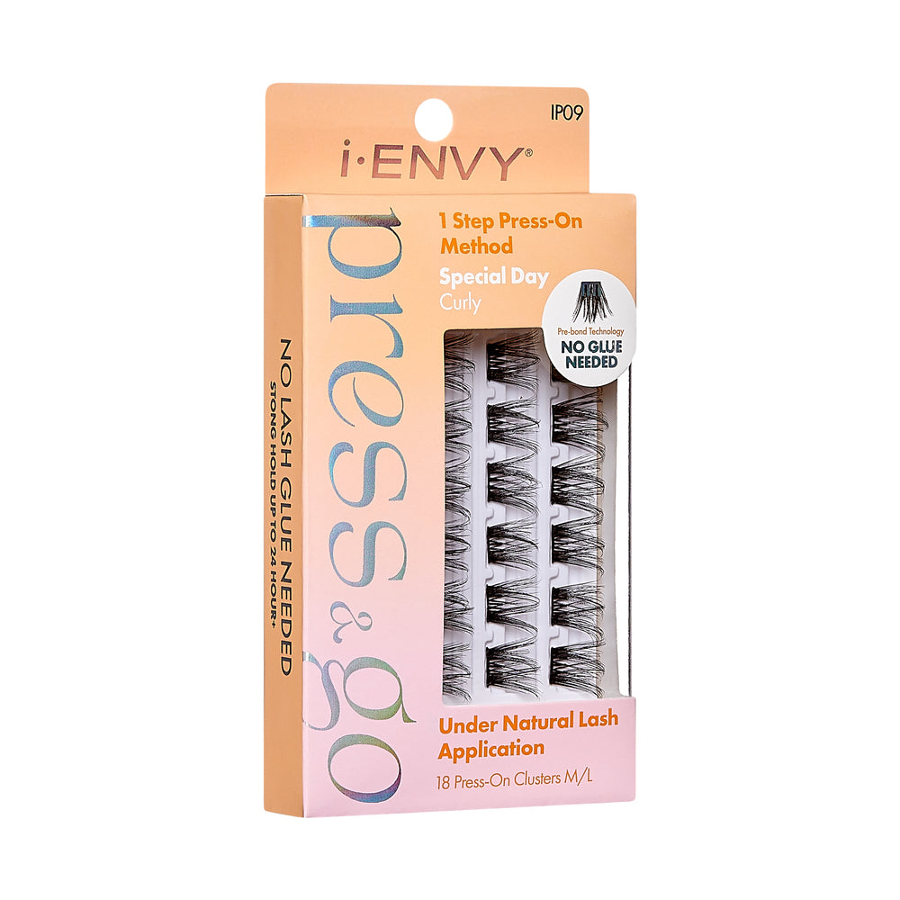 iEnvy Press & Go Press-On Pre-Glued Lash Clusters - Special Day Curly 09