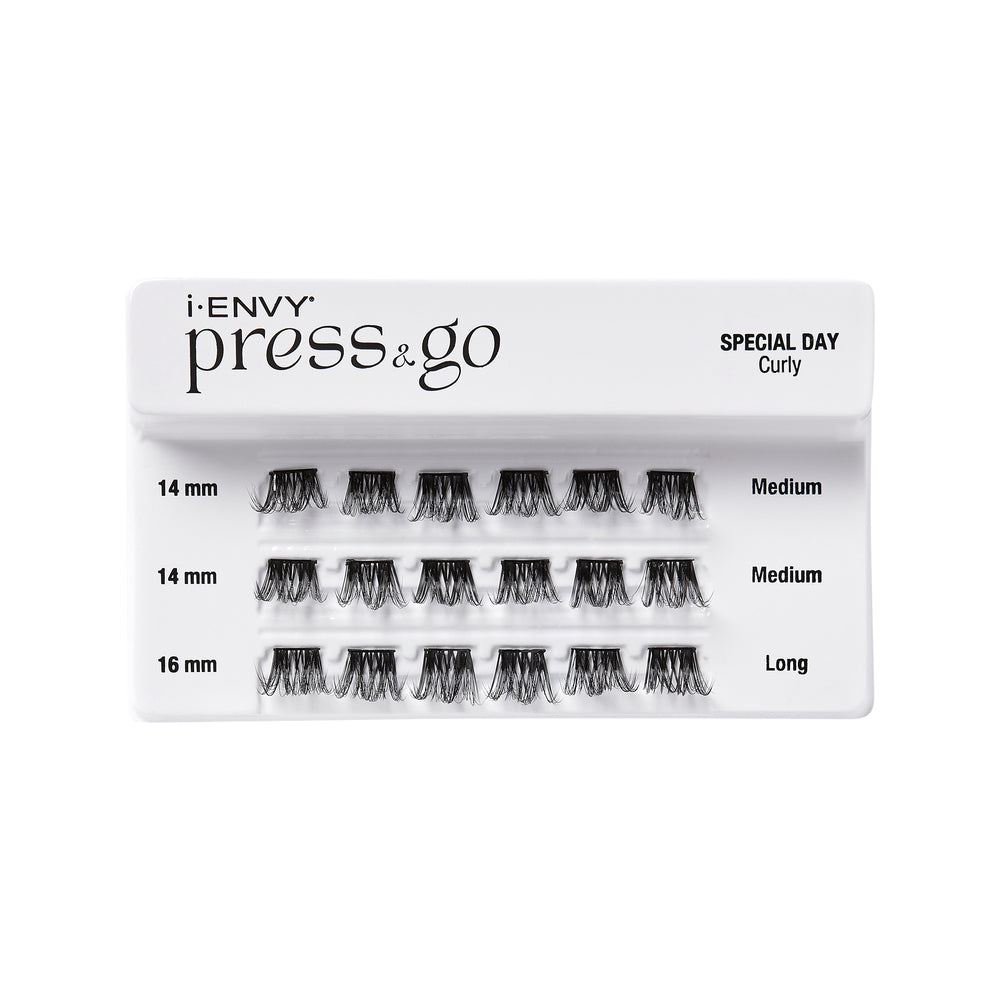 iEnvy Press & Go Press-On Pre-Glued Lash Clusters - Special Day Curly 09