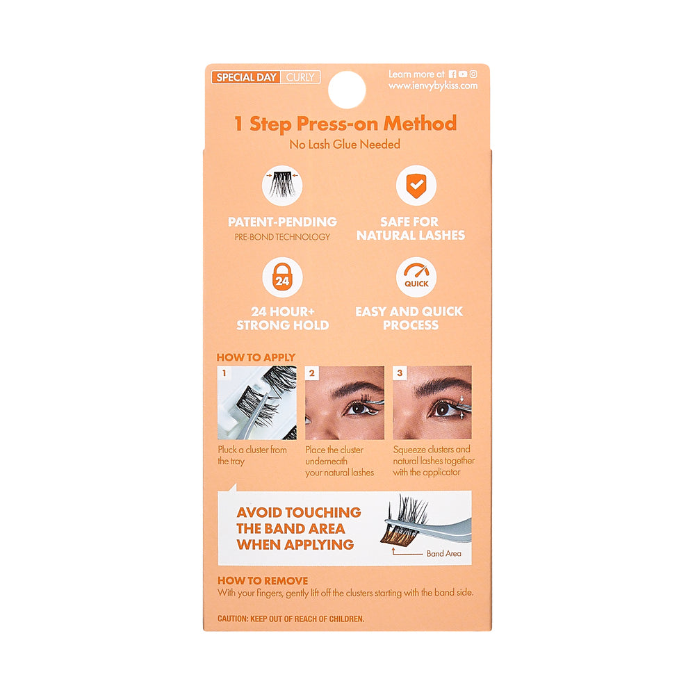 iEnvy Press & Go Press-On Pre-Glued Lash Clusters - Special Day Curly 09